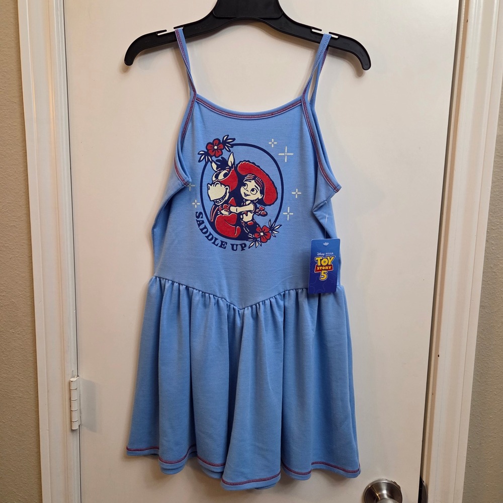Disney Pixar Toy Story 5 Jessie Bullseye Saddle Up Blue Dress Kids Large 10-12